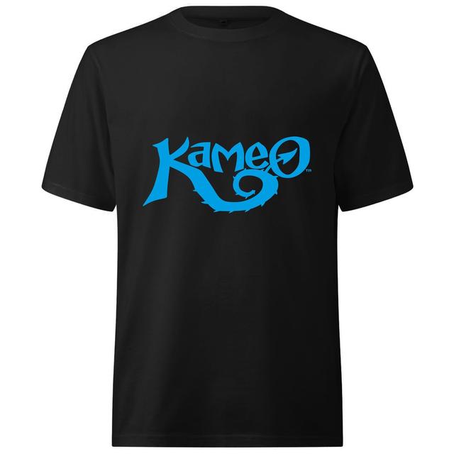 Rare Embroidered Kameo Logo - Oversized Heavyweight T-Shirt - Black - XS on Productcaster.