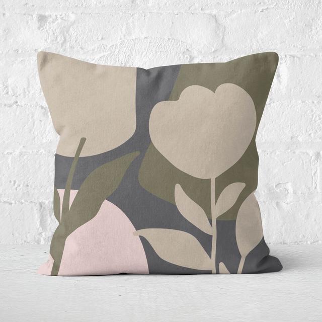 Abstract Natural Square Cushion - 40x40cm - Soft Touch on Productcaster.