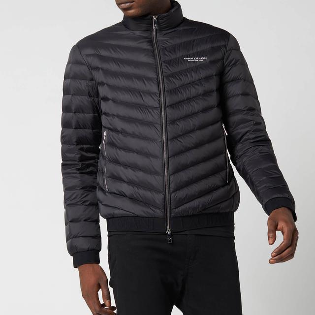 Armani Exchange Men's Down Padded Jacket - Black - L on Productcaster.