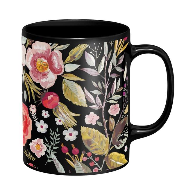 Flowers Mug - Black Schwarz on Productcaster.