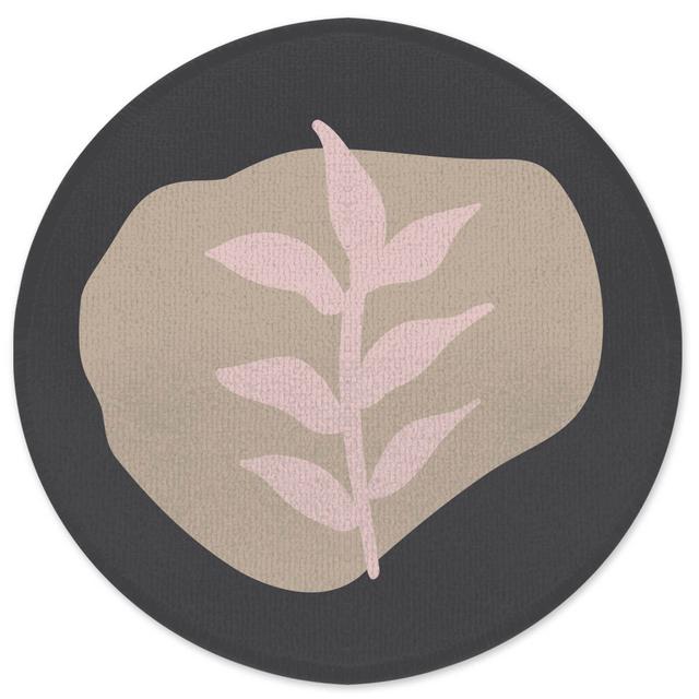 Decorsome Natural Leaf Round Bath Mat on Productcaster.