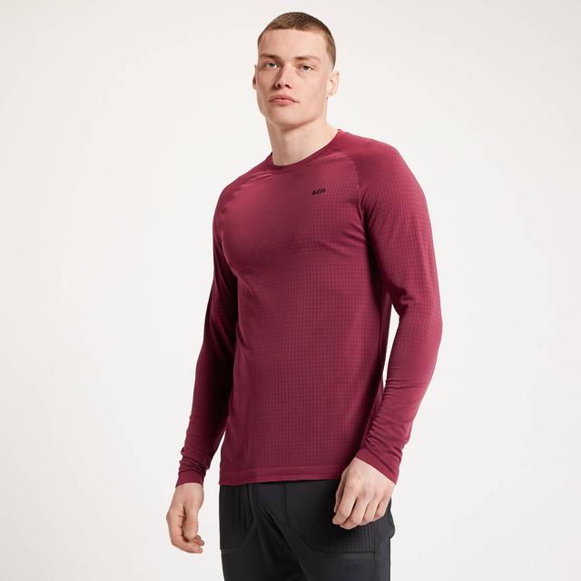 MP Tempo Ultra Seamless Férfi Hosszú ujjú Felső - Merlói vörös - S on Productcaster.