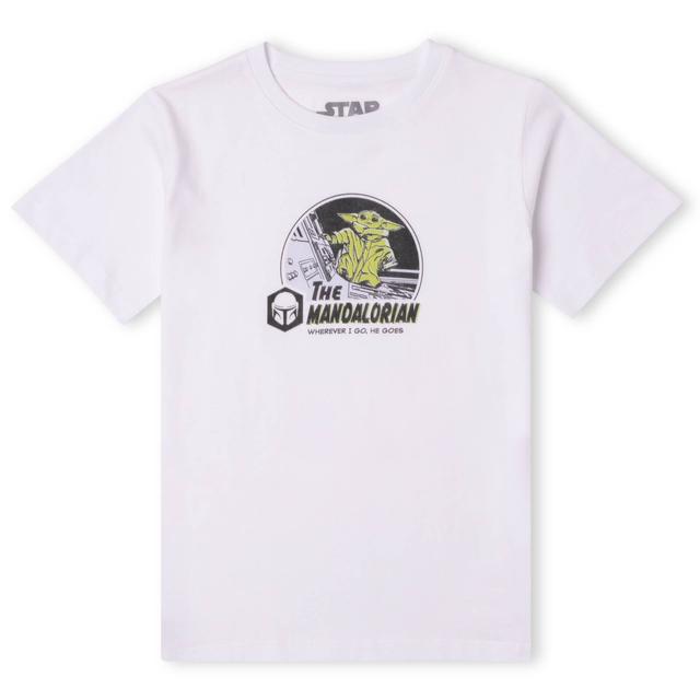 Star Wars The Mandalorian Wherever I Go, He Goes Kids' T-Shirt - White - 3-4 Jahre - Weiß on Productcaster.