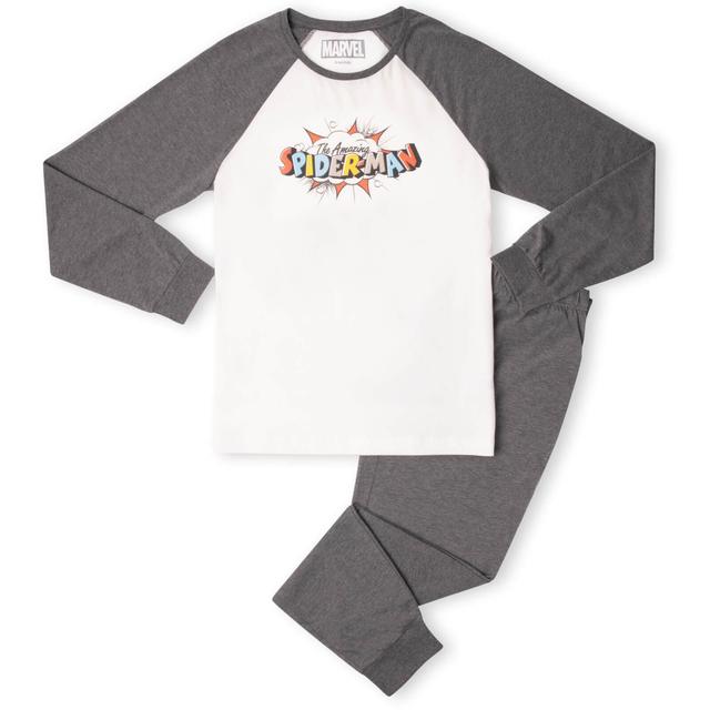 Marvel The Amazing Spider-Man Men's Pyjama Set - White/Grey - L on Productcaster.