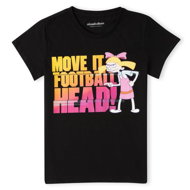 Nickelodeon Hey Arnold Move It Football Head Women's T-Shirt - Black - M - Black on Productcaster.