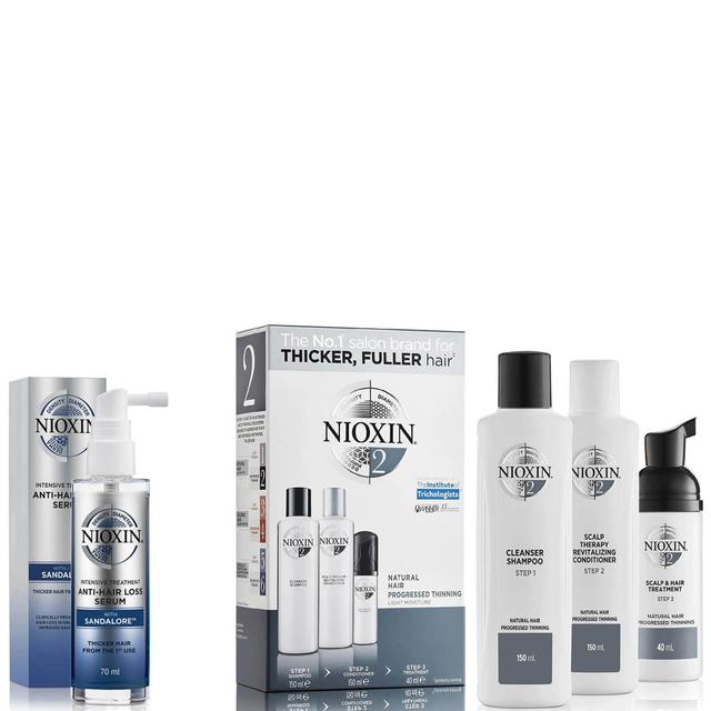 NIOXIN 3-Part System 2 Trial Kit for Natural Hair with Progressed Thinning Kit on Productcaster.