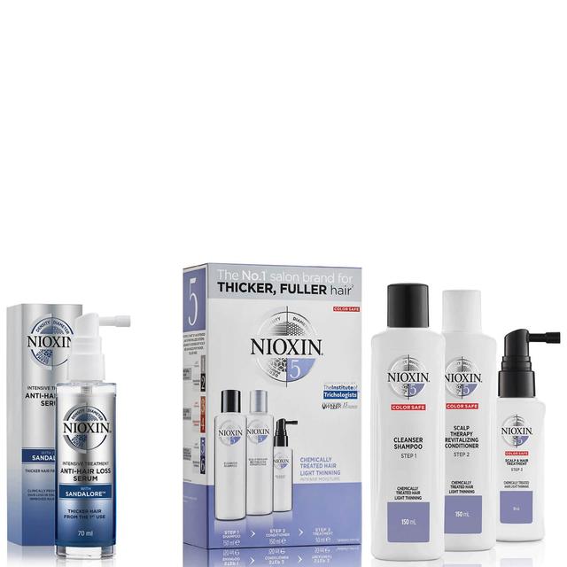 NIOXIN 3-Part System 5 Trial Kit for Chemically Treated Hair with Light Thinning Kit on Productcaster.