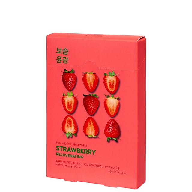 Holika Holika Pure Essence Mask Sheet (5 Masks) 155ml (Various Options) - Strawberry on Productcaster.