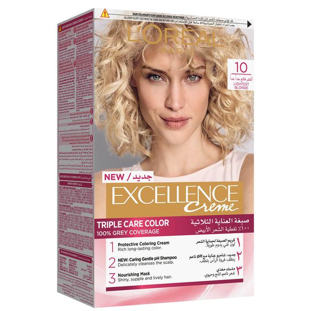 L'Oreal Paris Excellence Crème Permanent Hair Colour (Various Colours) - 10.0 Lightest Blonde on Productcaster.