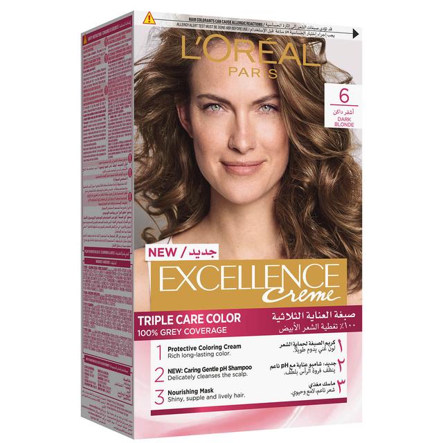 L'Oreal Paris Excellence Crème Permanent Hair Colour (Various Colours) - 6.0 Dark Blonde on Productcaster.