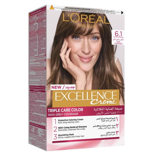 L'Oreal Paris Excellence Crème Permanent Hair Colour (Various Colours) - 6.1 Dark Ash Blonde on Productcaster.