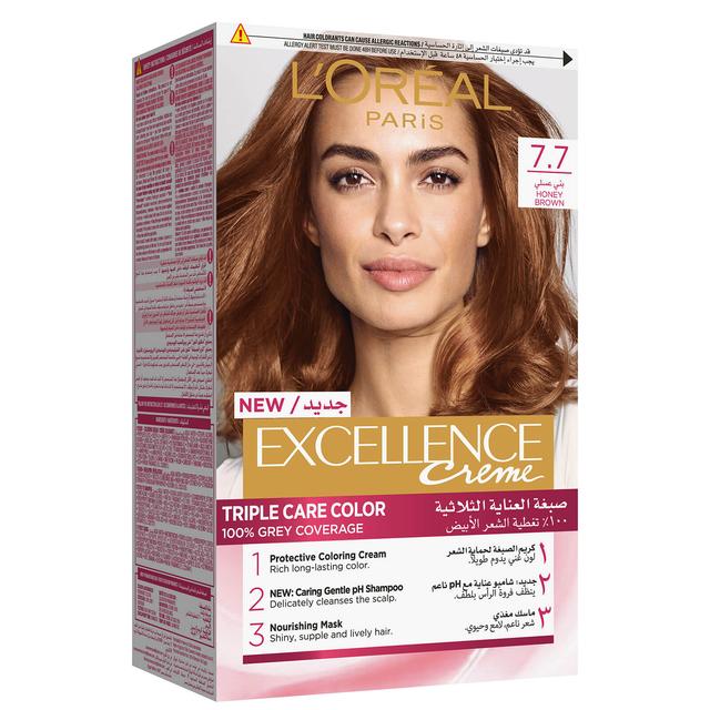 L'Oreal Paris Excellence Crème Permanent Hair Colour (Various Colours) - 7.7 Honey Brown on Productcaster.