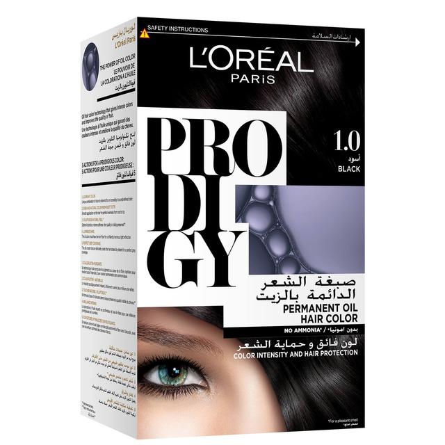 L'Oreal Paris Prodigy Permanent No Ammonia Hair Colour (Various Colours) - 1.0 Black on Productcaster.