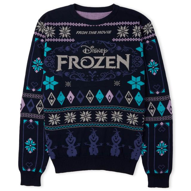 Frozen Christmas Knitted Jumper Navy - XL on Productcaster.