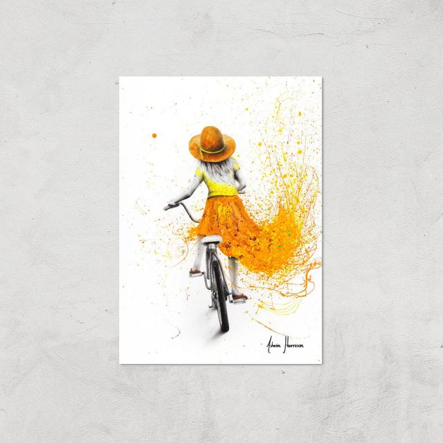 Her First Bicycle Giclee Art Print - A2 - Print Only on Productcaster.