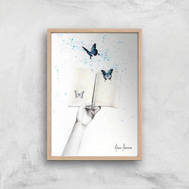 A Sense Of Butterfly Fiction Giclee Art Print - A3 - Wooden Frame on Productcaster.