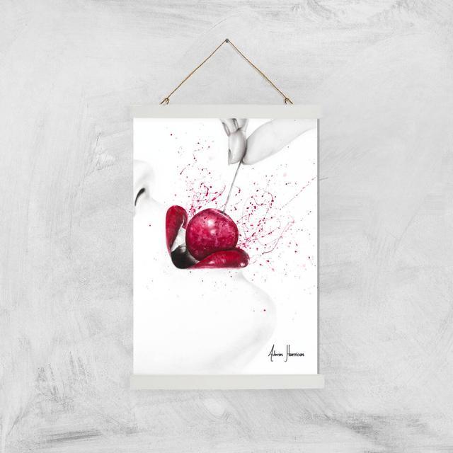 Little Sweet Cherry Giclee Art Print - A3 - White Hanger on Productcaster.