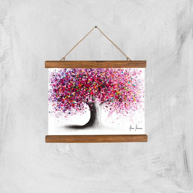 The Night Blossom Giclee Art Print - A4 - Wooden Hanger on Productcaster.