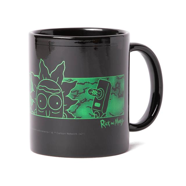 Rick and Morty Portal Heads Mug - Black on Productcaster.