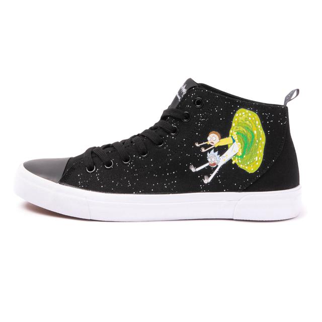 Top alto distintivo en negro espacial de Akedo x Rick Morty - UK3 / EU35.5 on Productcaster.