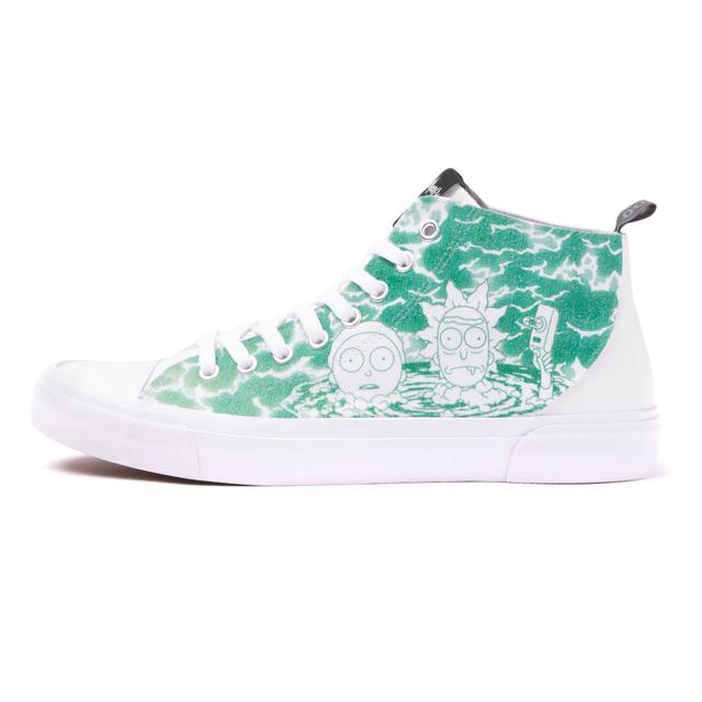 Akedo x Rick & Morty Heads White Signature High Top - UK5 / EU38 on Productcaster.