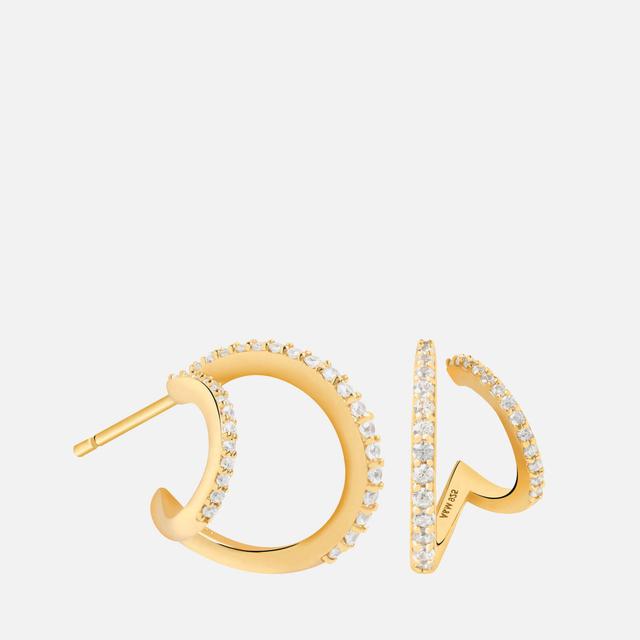 Astrid & Miyu Women's Illusion Crystal Hoops In Gold - Gold on Productcaster.