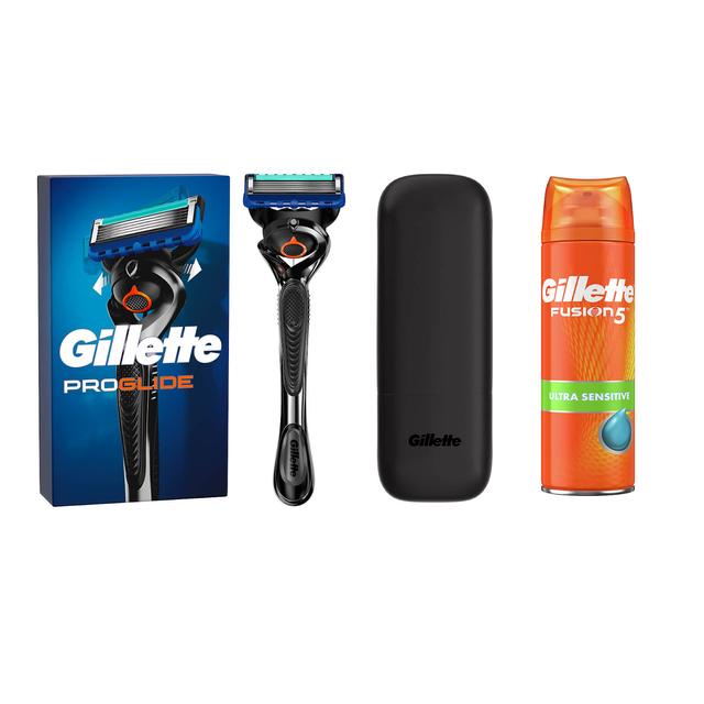 Gillette ProGlide Rasierset mit Rasiergel und Reiseetui on Productcaster.