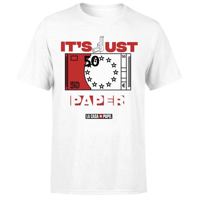 Camiseta It's Just Paper de Money Heist - Hombre - Blanco - XL - Blanco on Productcaster.