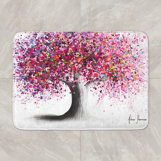 Wild Blossom Tree Bath Mat on Productcaster.