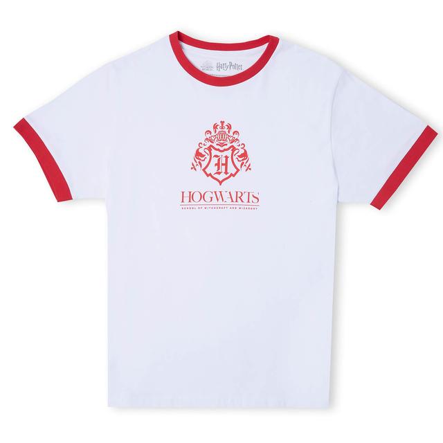 Camiseta angulosa unisex de la escuela Hogwarts de Harry Potter - Blanco/ Rojo - M - Blanco on Productcaster.