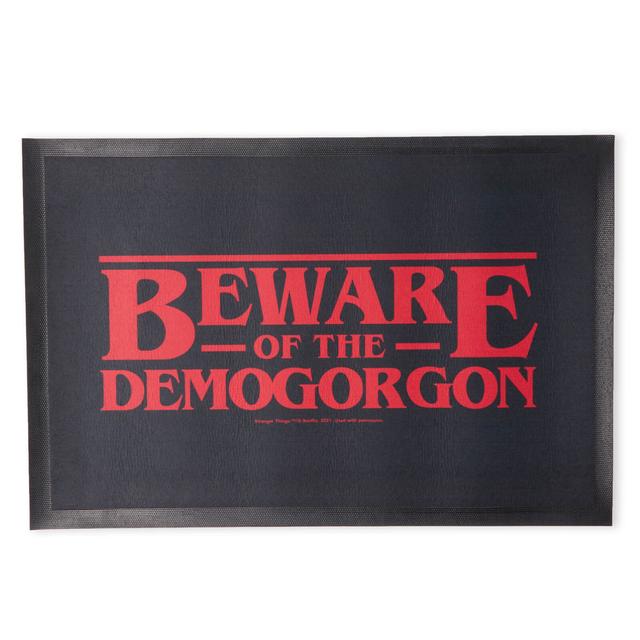 Stranger Things Beware The Demogorgon Entrance Mat on Productcaster.