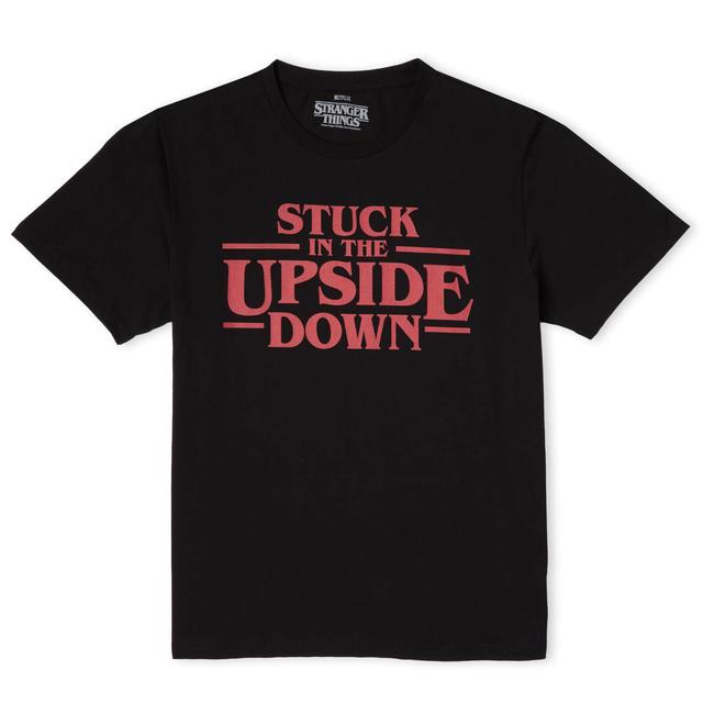 Camiseta Stuck In The Upside Down para hombre de Stranger Things - Negro - XXL - Negro on Productcaster.