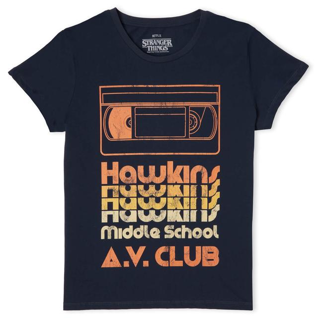 Camiseta para mujer Hawkins AV Club de Stranger Things - Azul marino - XS - Azul Marino on Productcaster.