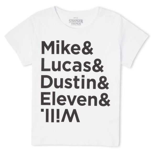 Stranger Things Character Lineup Women's T-Shirt - White - L - Blanc on Productcaster.