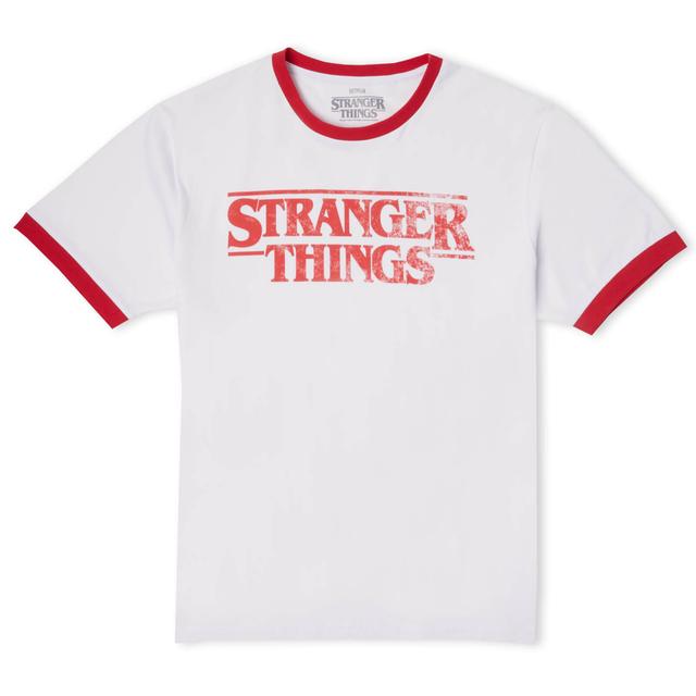 Camiseta de tirantes unisex con logotipo vintage de Stranger Things - Blanco/ Rojo - XS - Blanco on Productcaster.