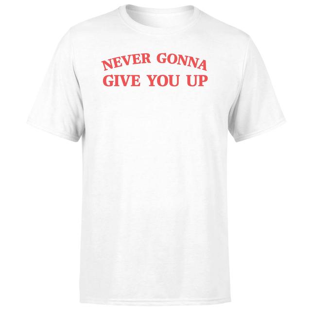 Never Gonna Give You UP Rick Rolled Men's T-Shirt - White - S - Weiß on Productcaster.