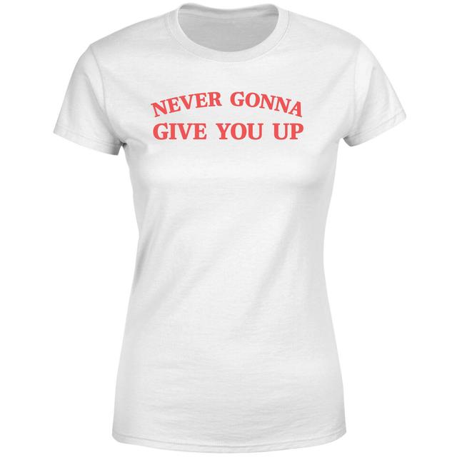 Never Gonna Give You UP Rick Rolled Women's T-Shirt - White - S - Weiß on Productcaster.