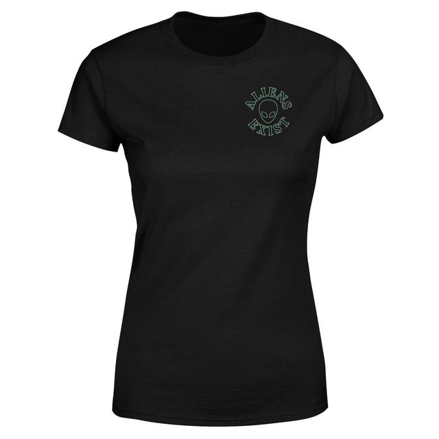 Aliens Exist Women's T-Shirt - Black - M - Schwarz on Productcaster.