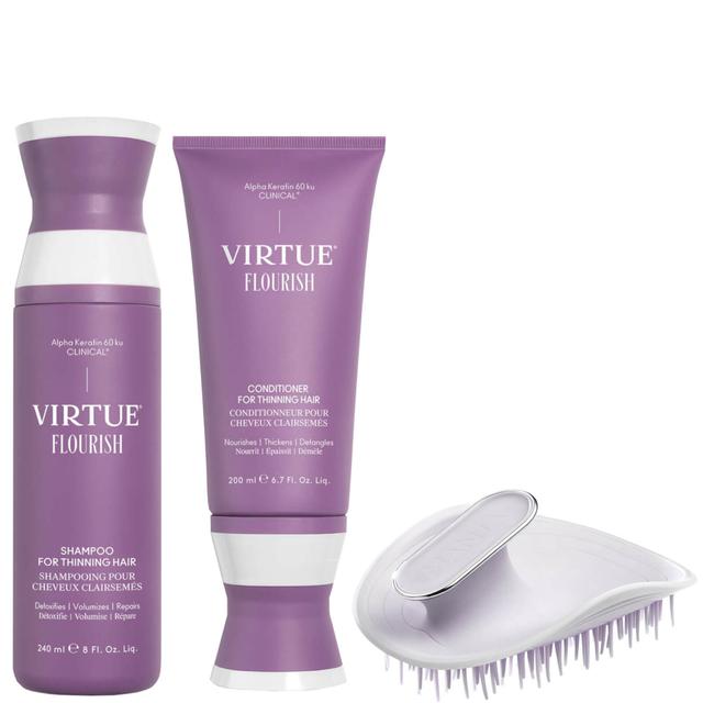 VIRTUE Flourish Shampoo and Conditioner with Manta Brush Bundle on Productcaster.