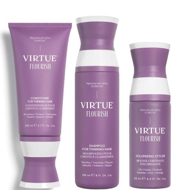 VIRTUE Flourish Shampoo and Conditioner with Volumising Styler Bundle on Productcaster.