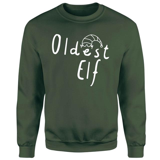 Oldest Christmas Elf Unisex Jumper - Green - XXL - Green on Productcaster.