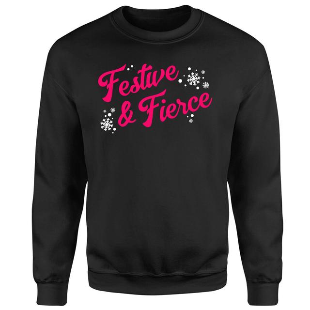 Festive & Fierce Unisex Christmas Jumper - Black - XL on Productcaster.