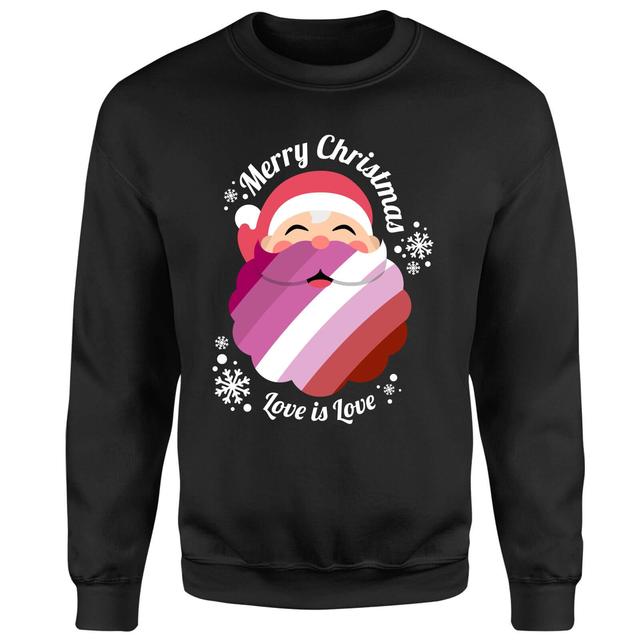 LGBTQ+ Lesbian Christmas Love Unisex Christmas Jumper - Black - XXL - Schwarz on Productcaster.