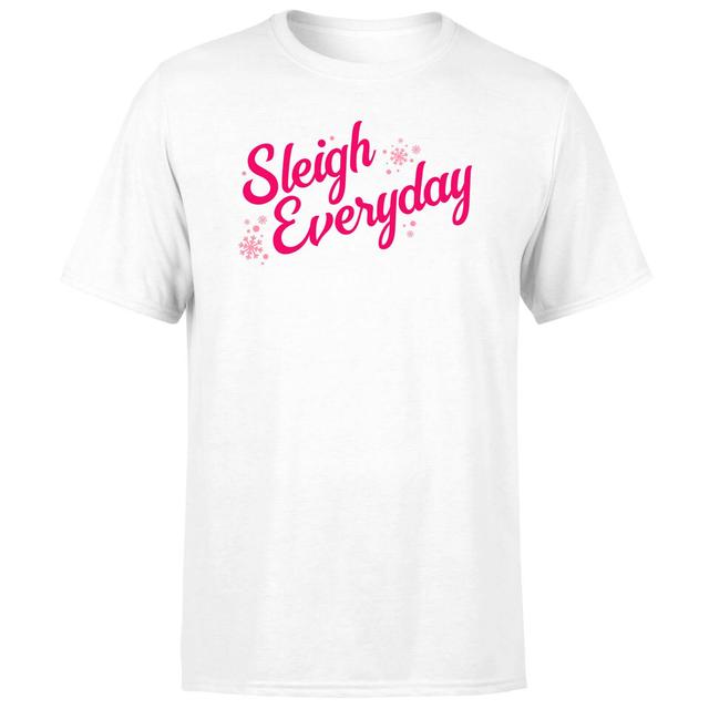 Snowy Sleigh Everyday Men's T-Shirt - White - L - Weiß on Productcaster.