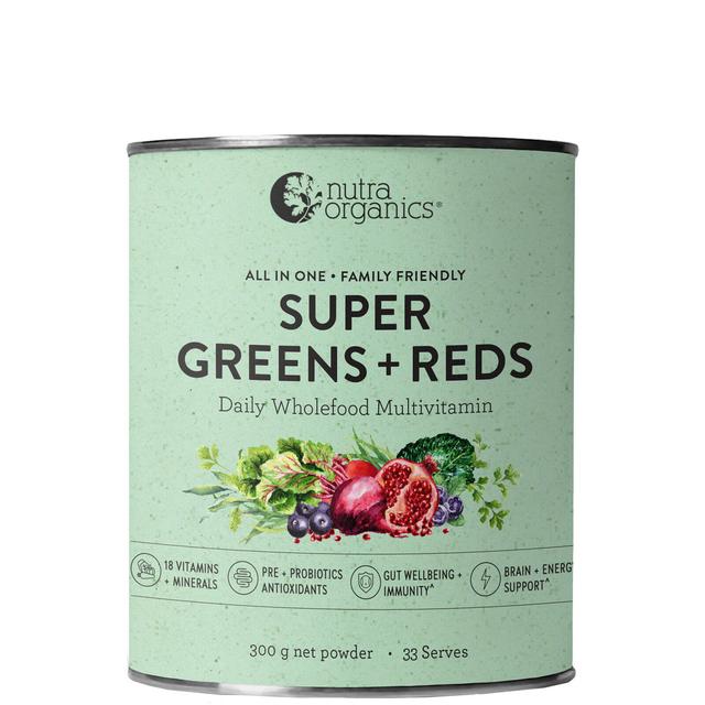 Nutra Organics Super Greens and Reds 300g on Productcaster.