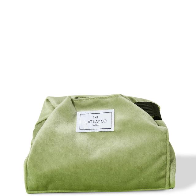 The Flat Lay Co. Drawstring Bag - Sage Green Velvet on Productcaster.