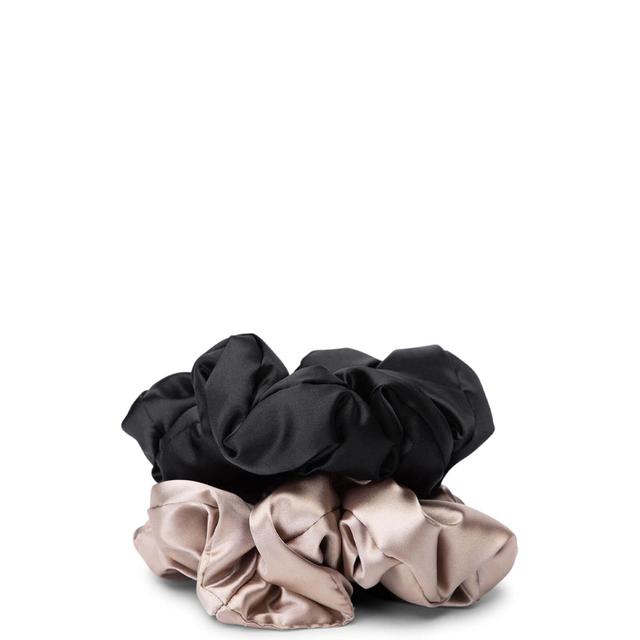 Kitsch Satin Pillow Scrunchie - Black/Gold on Productcaster.