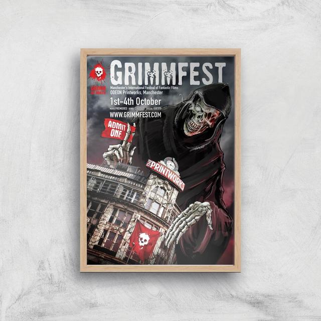 Grimmfest 2015 Poster Giclée Art Print - A2 - Wooden Frame on Productcaster.