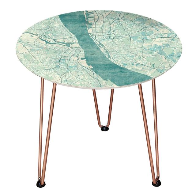 Decorsome Liverpool Wooden Side Table - Rose gold on Productcaster.