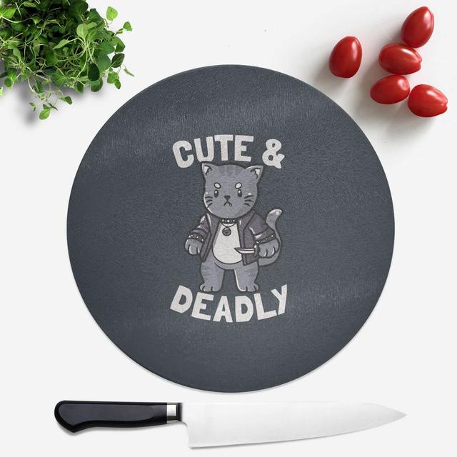 Cute And Deadly Round Chopping Board on Productcaster.